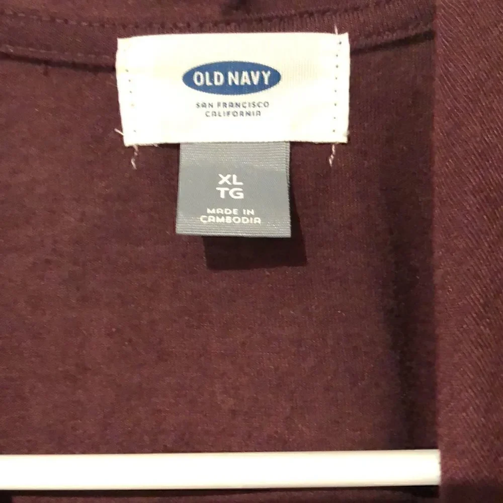 Burgundy cotton cardigan